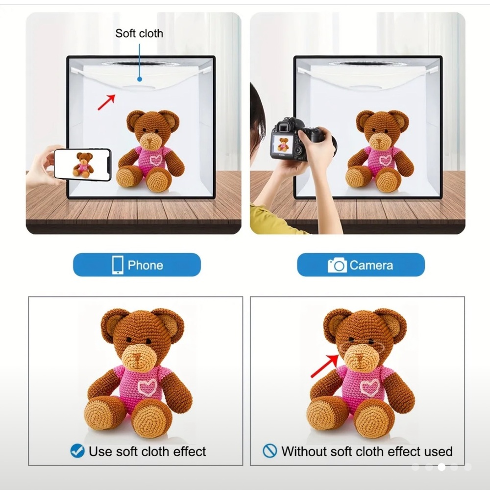 Photo Studio Light Box 9.8 inch with 12 Colors Backdrops - Picture 3 of 9